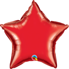 Mini zvezda folija balon na palčki 22,5 cm -  Ruby Red 