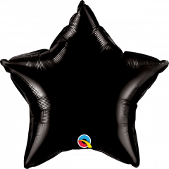 Mini zvezda folija balon na palčki 22,5 cm - Onyx Black 