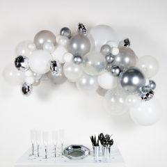 Diy Balonska girlanda Silver