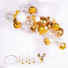 Diy Balonska girlanda Gold