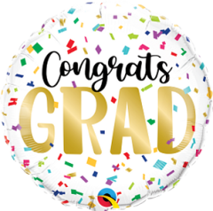 Standard Congrats Grad Collor Confetti folija balon