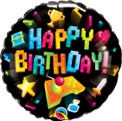 Standard Bday Gaming folija balon