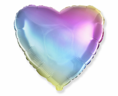 Standard Heart Pastel Rainbow folija balon