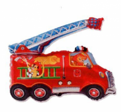 Mini 14"FX Fire Car Red folija balon na palčki