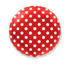 Standard Red White Dots folija balon