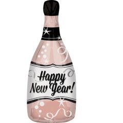 Standard Shape HNY Rose Gold Bubly Bottle folija balon