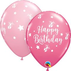 Latex baloni 28 cm Happy Birthday Ballerina Slippers Ast