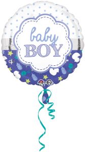 Standard Baby Boy Scallop folija balon