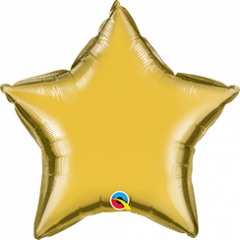 Mini zvezda folija balon na palčki 10 cm - Gold