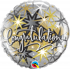 Standard Congratulation elegant blue silver folija balon