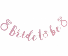 Bride to Be napis Glitter Pink