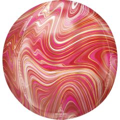 Orbz Marblez Red & Pink folija balon