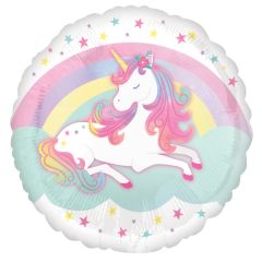 Standard Enchanted Unicorn Round folija balon
