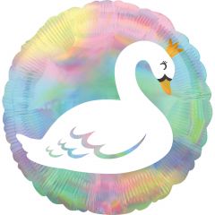 Standard Iridescent Pastel Swan folija balon
