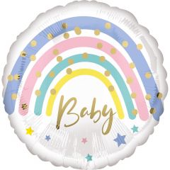Standard Pastel Rainbow Baby  folija balon