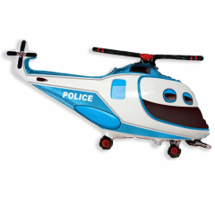 Maxi FX Police Helicopter blue folija balon