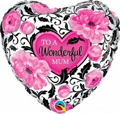 Standard Wonderful Mum Floral Damask folija balon