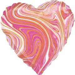 Standard Marblez Pink Heart folija balon
