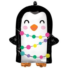 Standard Shape Bright Holiday Penguin folija balon
