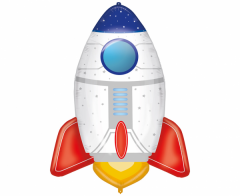 Maxi FX Shp Rocket folija balon