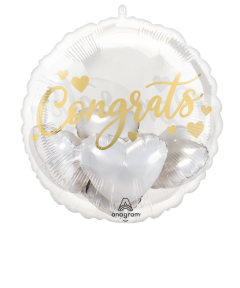 Bubble Insiders Congrats With Hearts pvc balon