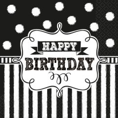 Chalkboard Birthday serviete 25x25 cm