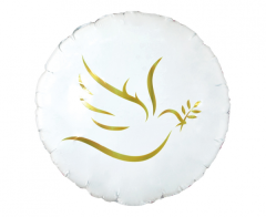 Standard Gold Dove  Round folija balon
