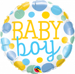 Standard Baby Boy Dots folija balon