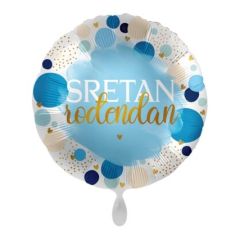 Standard Sretan Rođendan blue folija balon