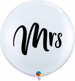 Lateks baloni 90cm Mrs. White