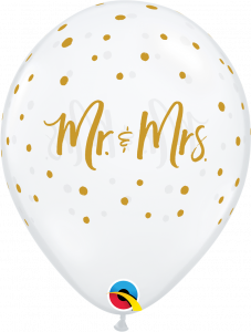 Lateks baloni 28cm Mr.&Mrs. Dots DC