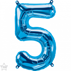 Mini folija balon številka 5 Blue  
