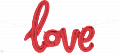Napis Love Red folija balon