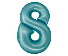 Folija balon Smart številka 8 Mat Light Blue
