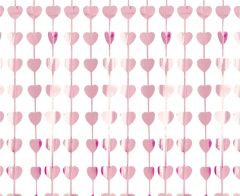 Folija Zavesa Hearts Metallic Pink 100x200 cm