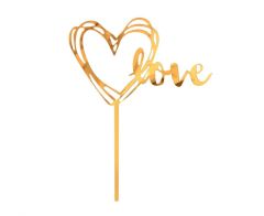 Dekoracijo za torto Love Gold