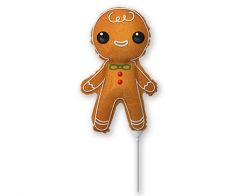 Mini Gingerbread Man folija balon na palčki