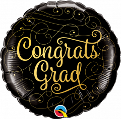 Standard Congrats Grad Gold Doodles folija balon