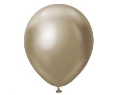 Latex baloni 45 cm Platinum Champagne (chrome white gold)