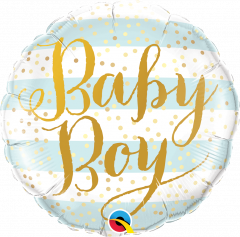 Standard Baby Boy Blue Stripes folija balon