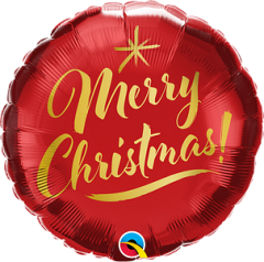 Standard Christmas Gold Script Red folija balon