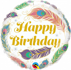 Standard Bday Peacock folija balon
