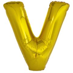Folija balon črka V Gold
