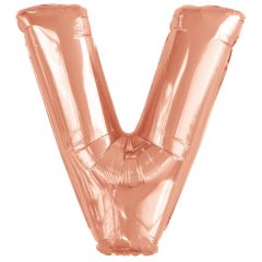 Folija balon črka V RoseGold