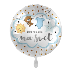 Standard Dobrodošel na Svet Baby Boy is Coming folija balon