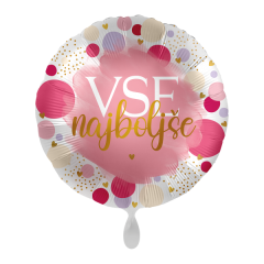 Standard Vse Najboljše Sweet Birthday folija balon