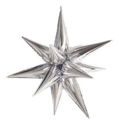Maxi 3D Silver Star folija balon 70 cm
