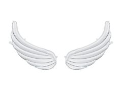 Maxi Wings white folija balon 104x60 cm