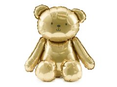 Maxi Sitting Bear Gold folija balon