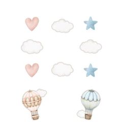 Viseča dekoracija Baby balloons gender reveal 80 cm